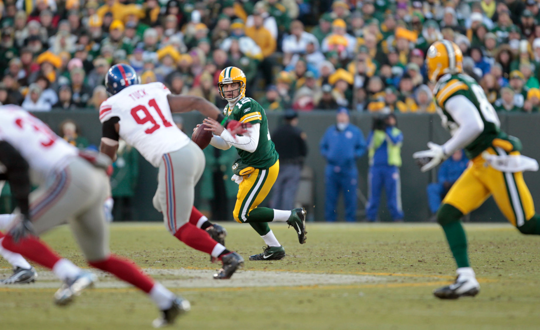 Aaron Rodgers Giants Packers playoffs Jan. 2012